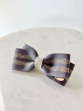 画像をギャラリービューアに読み込む, グリッターストライプ ラメリボン ヘアクリップ|SUNNY RIBBON(サニーリボン)