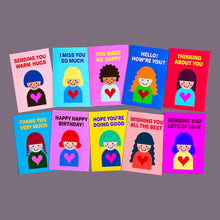 画像をギャラリービューアに読み込む, ポストカード "HEARTic GIRLs” Assorted card set 10種類セット|asugatic(アシュガティック)