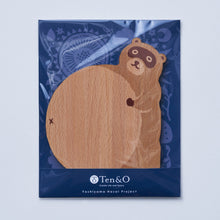 画像をギャラリービューアに読み込む, どうぶつの木製プレート&コースター【たぬき】|Ten&O Art+Craft(テンアンドオー アートクラフト)