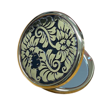 画像をギャラリービューアに読み込む, コンパクトミラー・はろうきてい丸花フラット・黒|Cuprum by ISHIWATA(クプラム バイ イシワタ)