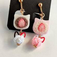 画像をギャラリービューアに読み込む, ねこいちご大福の耳飾り|ねこどんぶり