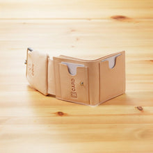 画像をギャラリービューアに読み込む, 外がま口の三つ折財布 ナチュラル|JOLI ALL LEATHER ITEMS(ジョリオールレザーアイテムズ)