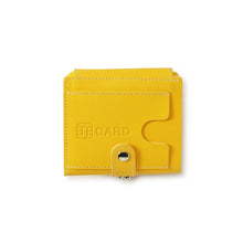 画像をギャラリービューアに読み込む, 外がま口の三つ折財布 イエロー|JOLI ALL LEATHER ITEMS(ジョリオールレザーアイテムズ)