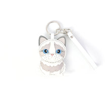 画像をギャラリービューアに読み込む, ハンドメイドレザー製キーホルダーチャーム NECO・ラグドール|WOODPEPE(ウードペペ)