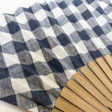 画像をギャラリービューアに読み込む, 「近江の麻」チェック扇子|麻絲商会(マシショウカイ)