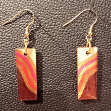 画像をギャラリービューアに読み込む, ピアス 長方形 茶|曲寄木 JuJu(マガリヨセギ ジュジュ)