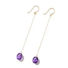 画像をギャラリービューアに読み込む, K10 アメジスト ドロップピアス|mi luna(ミルーナ)