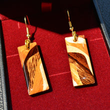 画像をギャラリービューアに読み込む, ピアス 長方形 黒|曲寄木 JuJu(マガリヨセギ ジュジュ)