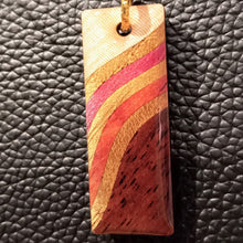 画像をギャラリービューアに読み込む, ピアス 長方形 茶|曲寄木 JuJu(マガリヨセギ ジュジュ)