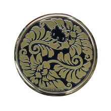 画像をギャラリービューアに読み込む, コンパクトミラー・はろうきてい丸花フラット・黒|Cuprum by ISHIWATA(クプラム バイ イシワタ)