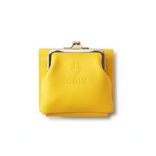 画像をギャラリービューアに読み込む, 外がま口の三つ折財布 イエロー|JOLI ALL LEATHER ITEMS(ジョリオールレザーアイテムズ)