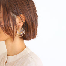 画像をギャラリービューアに読み込む, 美濃和紙のイヤリング/ピアス・メッシュと金糸|マッチュルーム