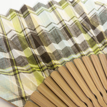 画像をギャラリービューアに読み込む, 「近江の麻」チェック扇子|麻絲商会(マシショウカイ)