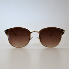 画像をギャラリービューアに読み込む, 7012 ブラウン・ゴールドSUNGLASSES/ブラウンハーフレンズ|chachow eyewear(チャコールアイウェア)