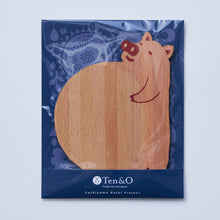 画像をギャラリービューアに読み込む, どうぶつの木製プレート&コースター【ぶた】|Ten&O Art+Craft(テンアンドオー アートクラフト)