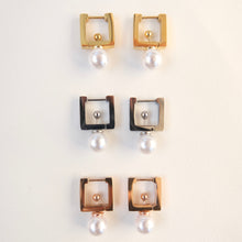 画像をギャラリービューアに読み込む, 316L 4WAYパールスクエアピアス|HOTARU(ホタル)