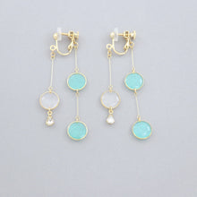 画像をギャラリービューアに読み込む, 美濃和紙のイヤリング/ピアス・前後で揺れるドット|マッチュルーム