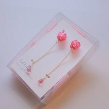 画像をギャラリービューアに読み込む, シクラメンとピンクトパーズのピアス|s.o.f.i. (ソフィー)