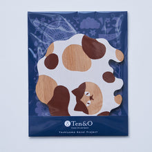 画像をギャラリービューアに読み込む, 猫雑貨・木製プレート&コースター【ねこまみれ メルティ白】|Ten&O Art+Craft(テンアンドオー アートクラフト)