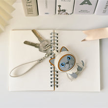 画像をギャラリービューアに読み込む, ハンドメイドレザー製キーホルダーチャーム NECO・シャム|WOODPEPE(ウードペペ)