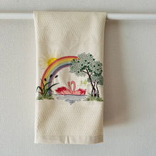 画像をギャラリービューアに読み込む, キッチンタオル_コウノトリと虹|ポルトッカ
