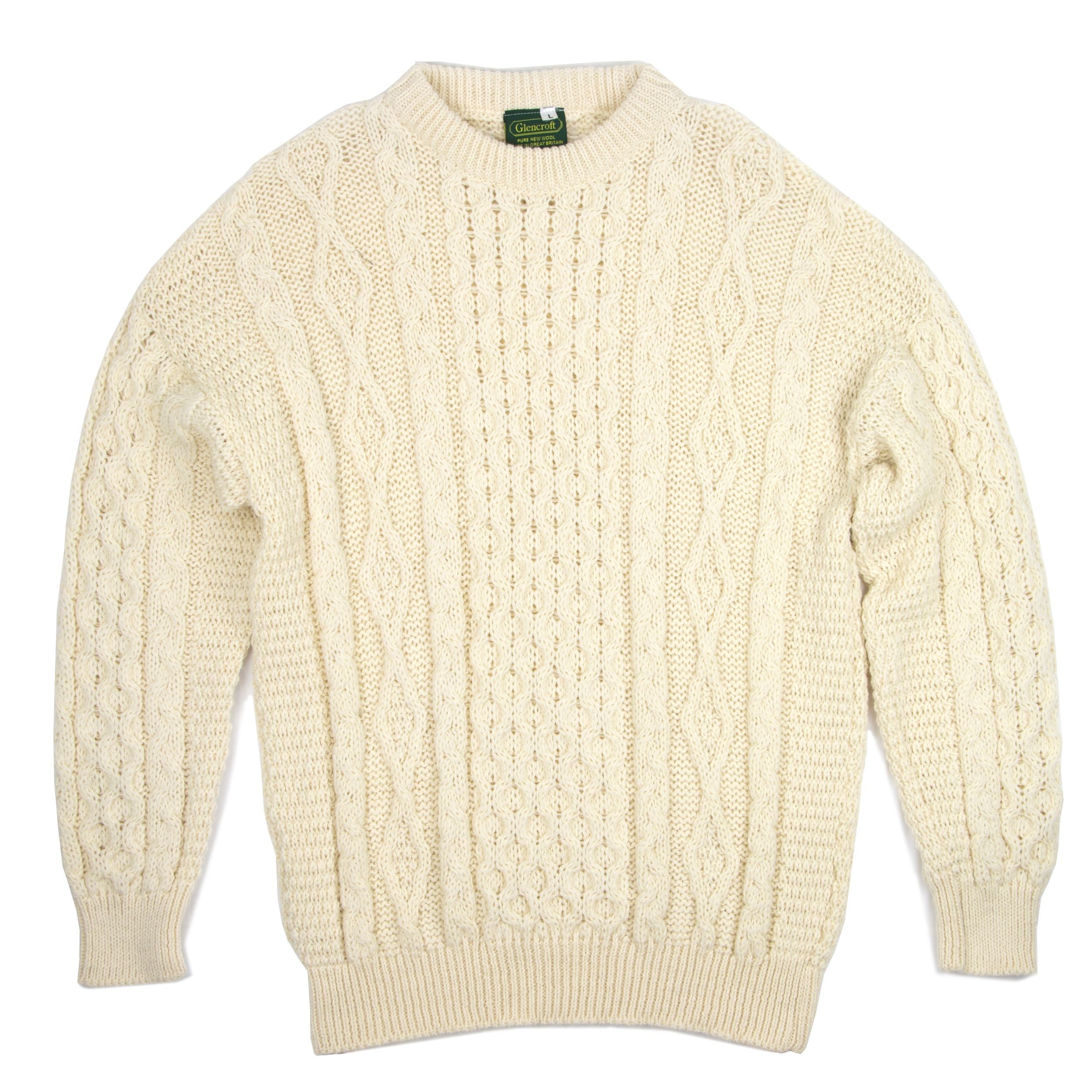 100% British Wool Traditional Aran Jumper｜Glencroft（ グレンクロフト）