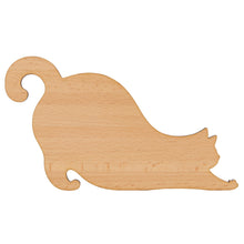 画像をギャラリービューアに読み込む, 猫雑貨・木製プレート&コースター【ねこまみれロング のびる・黒】|Ten&O