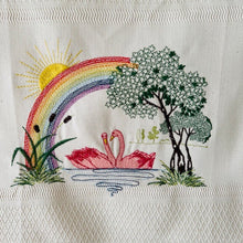 画像をギャラリービューアに読み込む, キッチンタオル_コウノトリと虹|ポルトッカ