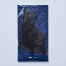 画像をギャラリービューアに読み込む, 猫雑貨・木製プレート&コースター【ねこまみれロング のびる・黒】|Ten&O