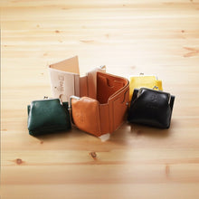 画像をギャラリービューアに読み込む, 外がま口の三つ折財布 ナチュラル|JOLI ALL LEATHER ITEMS(ジョリオールレザーアイテムズ)