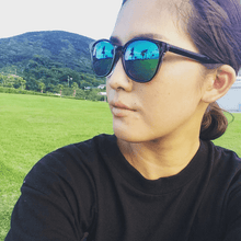 画像をギャラリービューアに読み込む, 4993 ブラック ブルーミラーレンズ|chachow eyewear(チャコールアイウェア)