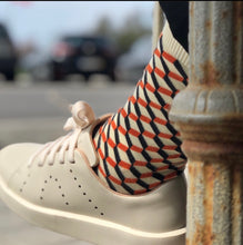 画像をギャラリービューアに読み込む, アズレージョ柄ソックス_Cubes|ポルトッカ