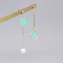 画像をギャラリービューアに読み込む, 美濃和紙のイヤリング/ピアス・丸アシメ|マッチュルーム