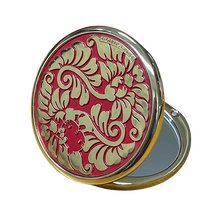 画像をギャラリービューアに読み込む, コンパクトミラーはろうきてい・丸花フラット赤|Cuprum by ISHIWATA(クプラム バイ イシワタ)