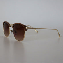 画像をギャラリービューアに読み込む, 7012 ブラウン・ゴールドSUNGLASSES/ブラウンハーフレンズ|chachow eyewear(チャコールアイウェア)