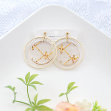 画像をギャラリービューアに読み込む, 美濃和紙のイヤリング/ピアス・メッシュと金糸|マッチュルーム