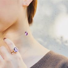 画像をギャラリービューアに読み込む, K10 アメジスト ドロップピアス|mi luna(ミルーナ)