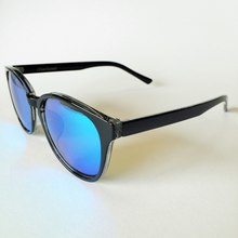 画像をギャラリービューアに読み込む, 4993 ブラック ブルーミラーレンズ|chachow eyewear(チャコールアイウェア)