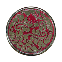 画像をギャラリービューアに読み込む, コンパクトミラーはろうきてい・丸花フラット赤|Cuprum by ISHIWATA(クプラム バイ イシワタ)