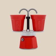 画像をギャラリービューアに読み込む, ミニエキスプレスレッド 2カップ(エスプレッソカップ付き)|Bialetti(ビアレッティ)