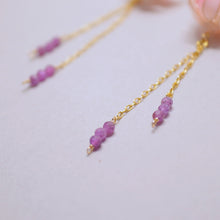 画像をギャラリービューアに読み込む, 蓮とルビー のピアス(イヤリング)|s.o.f.i. (ソフィー)