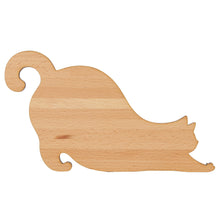 画像をギャラリービューアに読み込む, 猫雑貨・木製プレート&コースター【ねこまみれロング のびる・白】|Ten&O