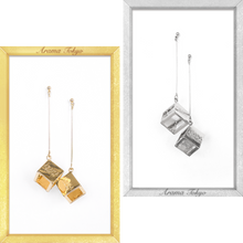 画像をギャラリービューアに読み込む, 四角いスカーフリングのピアス|ARAMA TOKYO(アラマトーキョー)