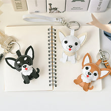 画像をギャラリービューアに読み込む, ハンドメイドレザー製キーホルダーチャーム WANCO・チワワBLACK|WOODPEPE(ウードペペ)