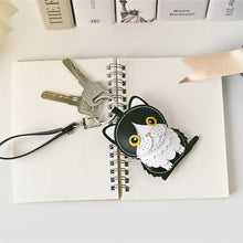 画像をギャラリービューアに読み込む, ハンドメイドレザー製キーホルダーチャーム NECO・ハチワレ|WOODPEPE(ウードペペ)