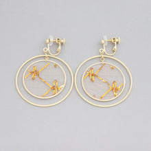 画像をギャラリービューアに読み込む, 美濃和紙のイヤリング/ピアス・メッシュと金糸|マッチュルーム