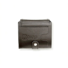 画像をギャラリービューアに読み込む, 外がま口の三つ折財布 ブラック|JOLI ALL LEATHER ITEMS(ジョリオールレザーアイテムズ)