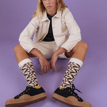 画像をギャラリービューアに読み込む, アズレージョ柄ソックス_Geomesic Brown|ポルトッカ