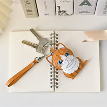 画像をギャラリービューアに読み込む, ハンドメイドレザー製キーホルダーチャーム NECO・チャトラ|WOODPEPE(ウードペペ)