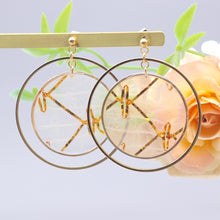 画像をギャラリービューアに読み込む, 美濃和紙のイヤリング/ピアス・メッシュと金糸|マッチュルーム